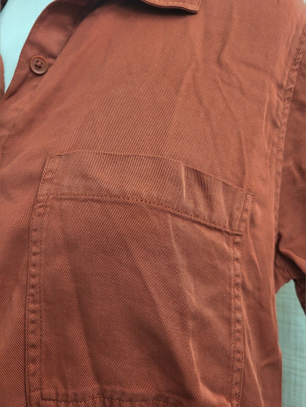 GAP Tencil Dress Pockets Chili Oil Red Women's Size Large Comfy Lounge Relax New - Picture 6 of 12